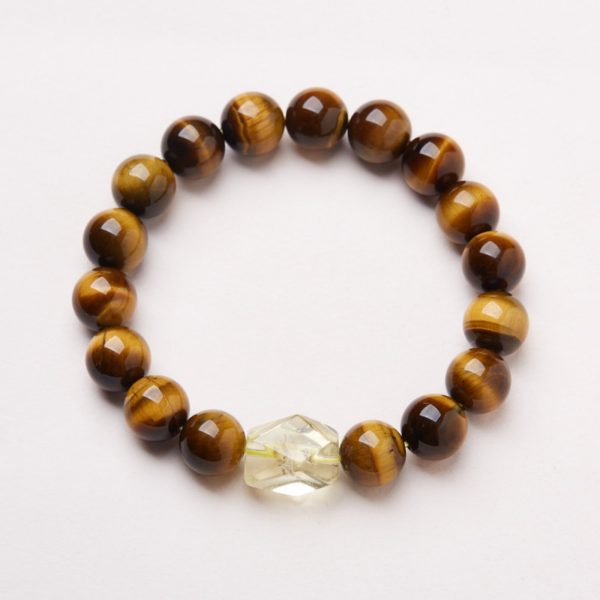 Tiger's Eye and Citrine Bodhi Prayer Beads Bracelet