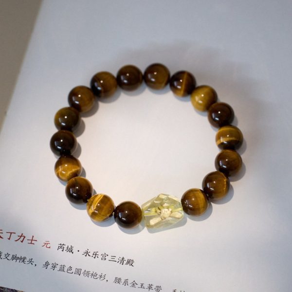 Tiger's Eye and Citrine Bodhi Prayer Beads Bracelet