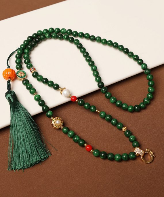 Crystal and Jade Mala Thangka Pendant Replacement Chain