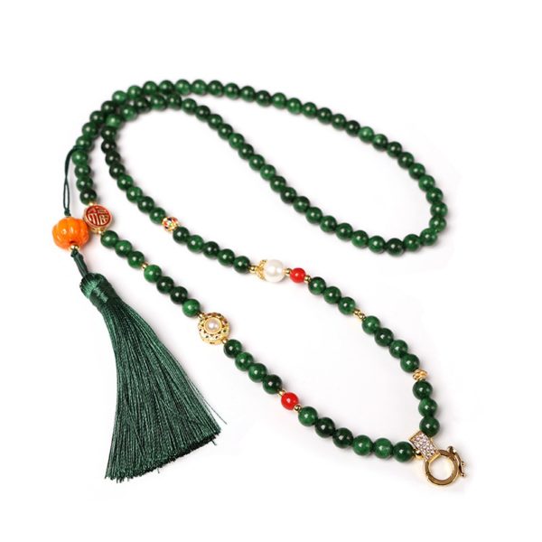 Crystal and Jade Mala Thangka Pendant Replacement Chain