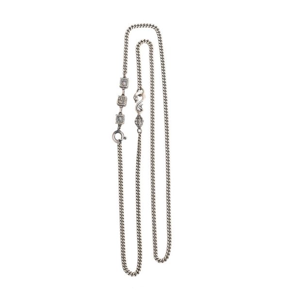 Eight Auspicious Symbols Sterling Silver Tibetan Buddhist Necklace