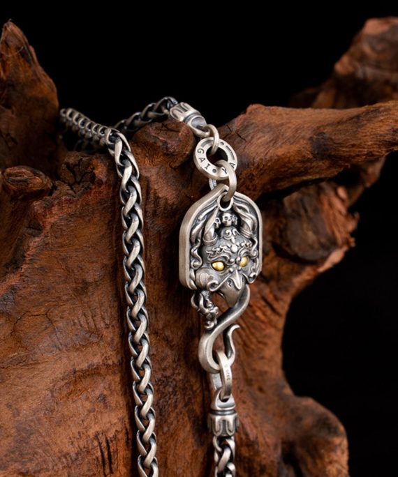 Garuda Sterling Silver Tibetan Buddhist Necklace