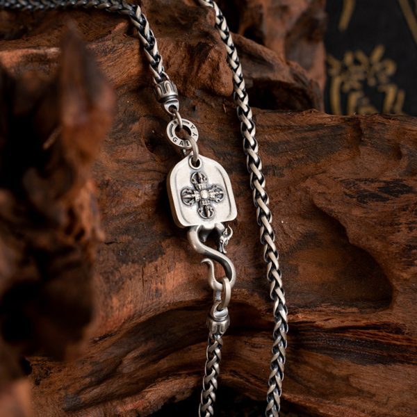Garuda Sterling Silver Tibetan Buddhist Necklace