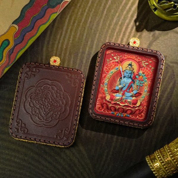 Hand-Painted 3D Thangka Buddha Pendant Necklace