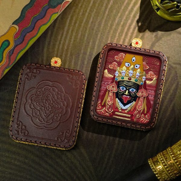 Hand-Painted 3D Thangka Buddha Pendant Necklace