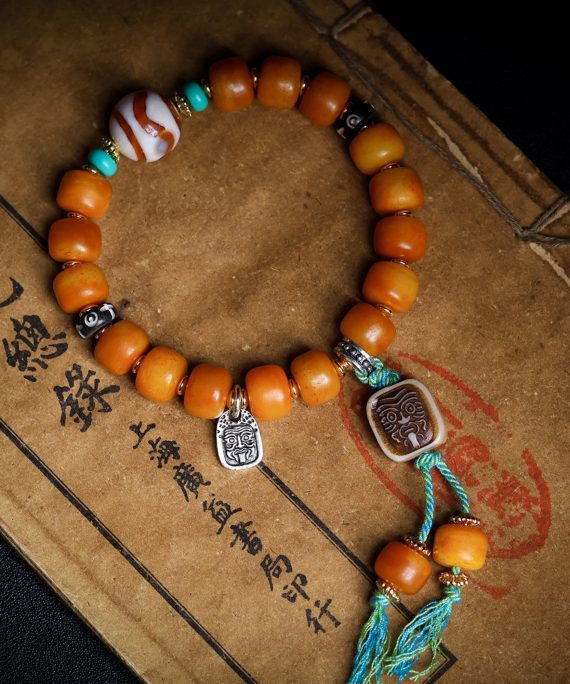 Handcrafted Tibetan Yak Bone Bead Zakiram Bracelet