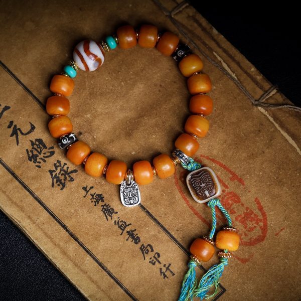 Handcrafted Tibetan Yak Bone Bead Zakiram Bracelet