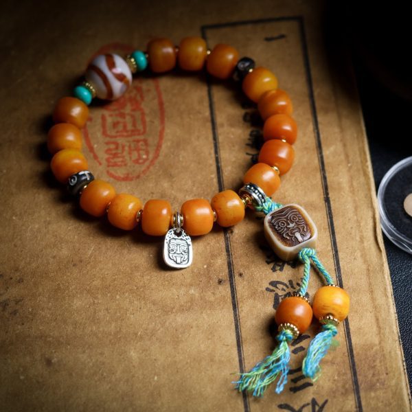 Handcrafted Tibetan Yak Bone Bead Zakiram Bracelet