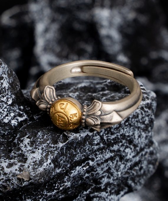 Manjushri Bodhisattva Sterling Silver Tibetan Buddhist Ring