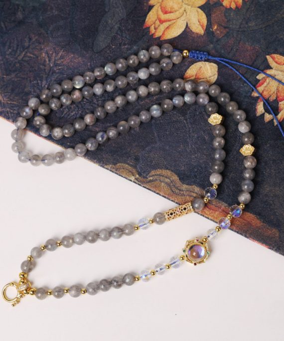 Natural Moonstone Mala Thangka Pendant Replacement Chain