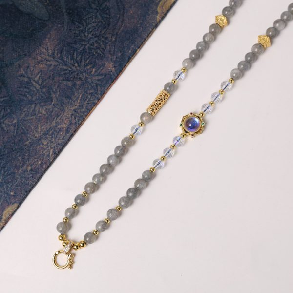 Natural Moonstone Mala Thangka Pendant Replacement Chain