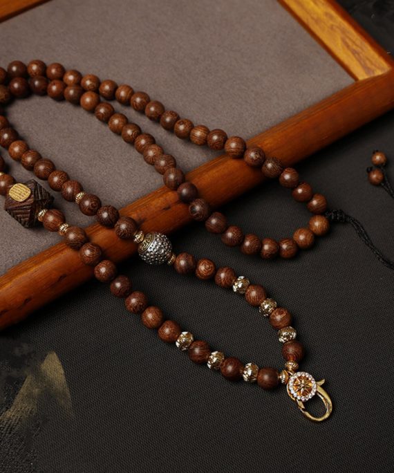 Natural Sandalwood Mala Thangka Pendant Replacement Chain