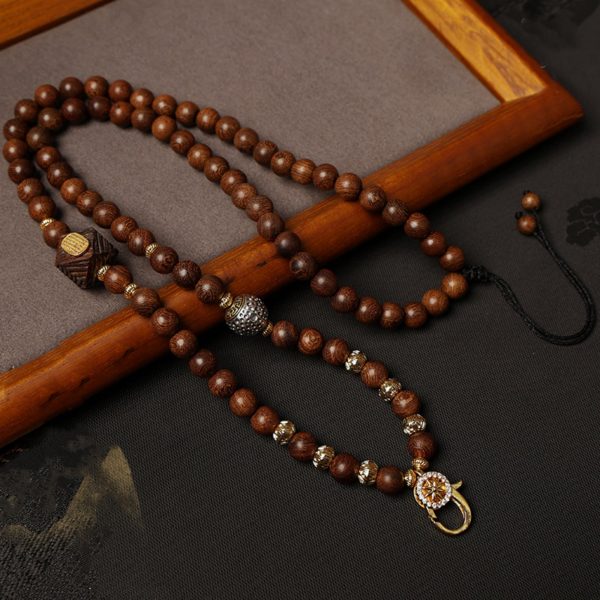 Natural Sandalwood Mala Thangka Pendant Replacement Chain