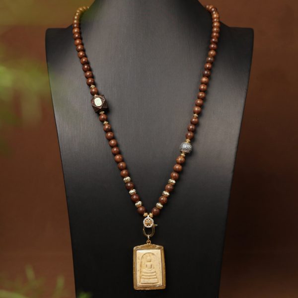 Natural Sandalwood Mala Thangka Pendant Replacement Chain