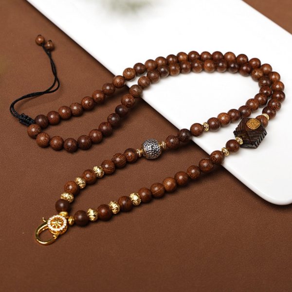Natural Sandalwood Mala Thangka Pendant Replacement Chain