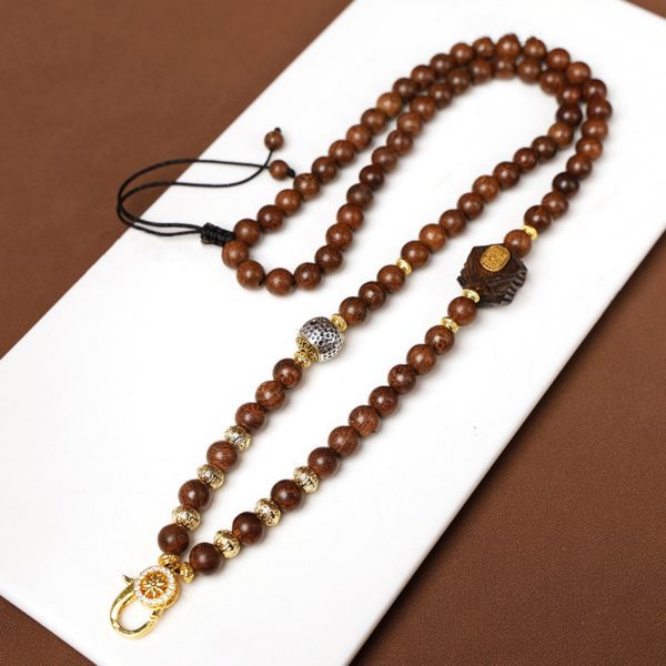 Natural Sandalwood Mala Thangka Pendant Replacement Chain