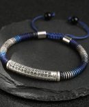 Prajnaparamita Heart Sutra Sterling Silver Mantra Bracelet