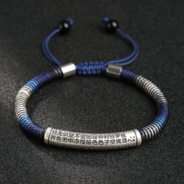 Prajnaparamita Heart Sutra Sterling Silver Mantra Bracelet