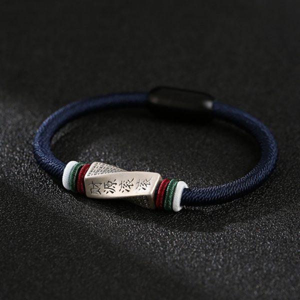 Prosperity Flow Sterling Silver & Cotton Cord Bracelet