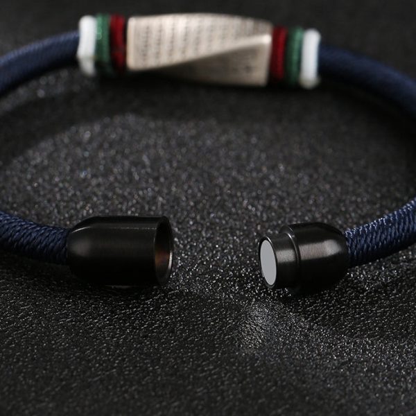 Prosperity Flow Sterling Silver & Cotton Cord Bracelet