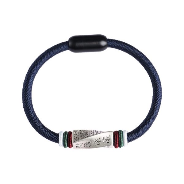 Prosperity Flow Sterling Silver & Cotton Cord Bracelet