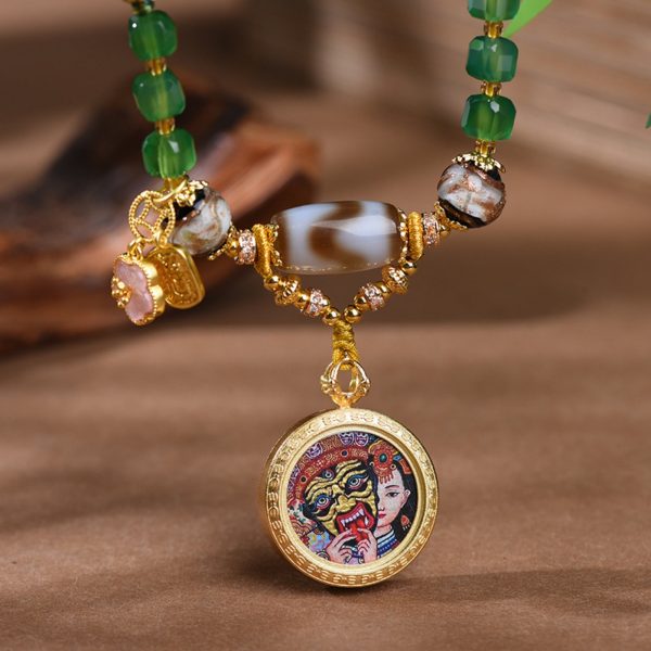Mysterious gifts Handcrafted Zakiram Thangka Necklace