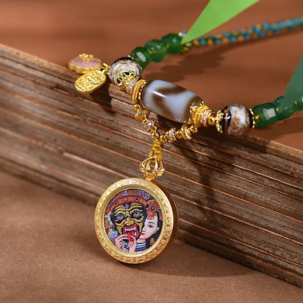 Mysterious gifts Handcrafted Zakiram Thangka Necklace