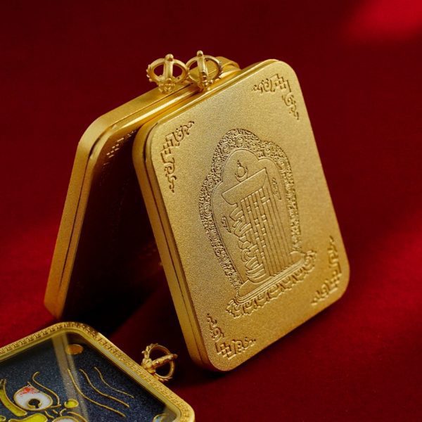 Mysterious gifts Tibetan Cloisonné Enamel Copper Thangka Pendant Necklace