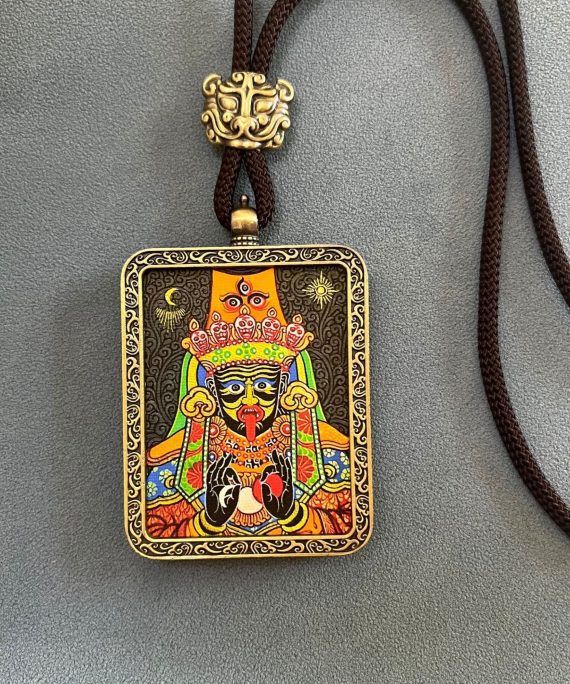Tibetan Buddhist Zakiram Thangka Necklace