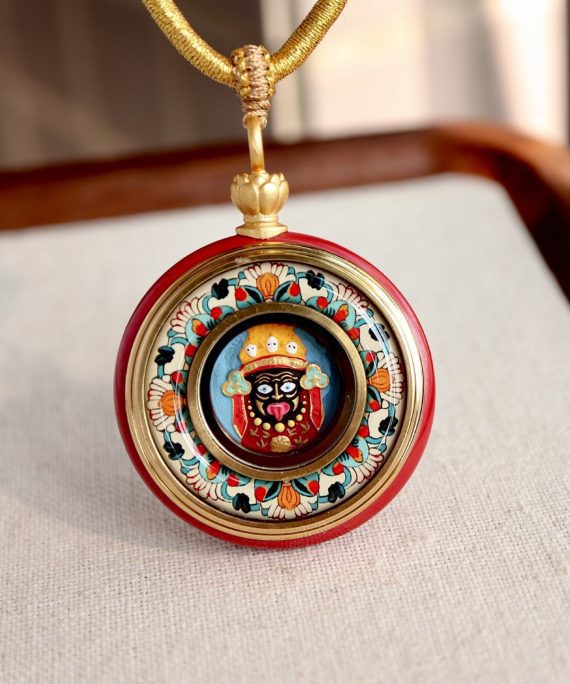 Tibetan Cinnabar Zakiram Amulet Necklace