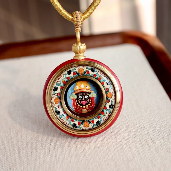 Tibetan Cinnabar Zakiram Amulet Necklace