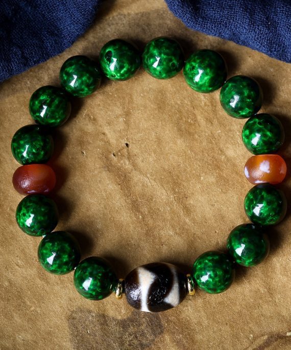 Tibetan Dzi Crystal Bracelet