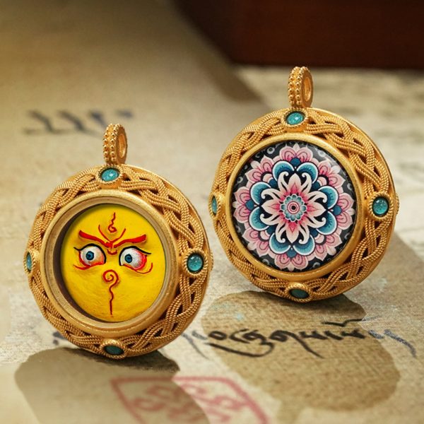 Tibetan Om Mani Padme Hum Thangka Pendant Necklace