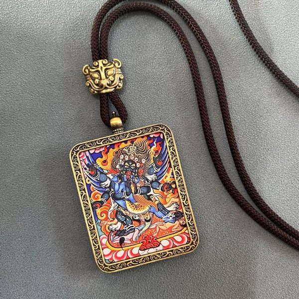 Tibetan Thangka Buddha Necklace