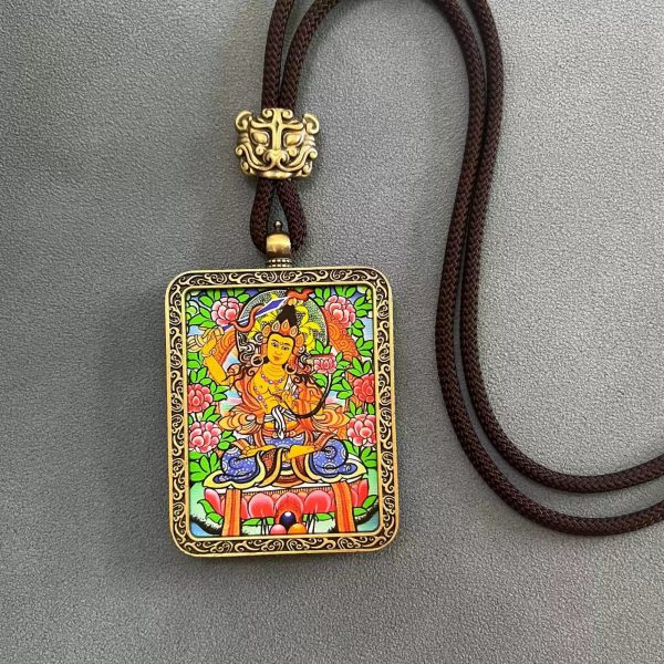 Tibetan Thangka Buddha Necklace