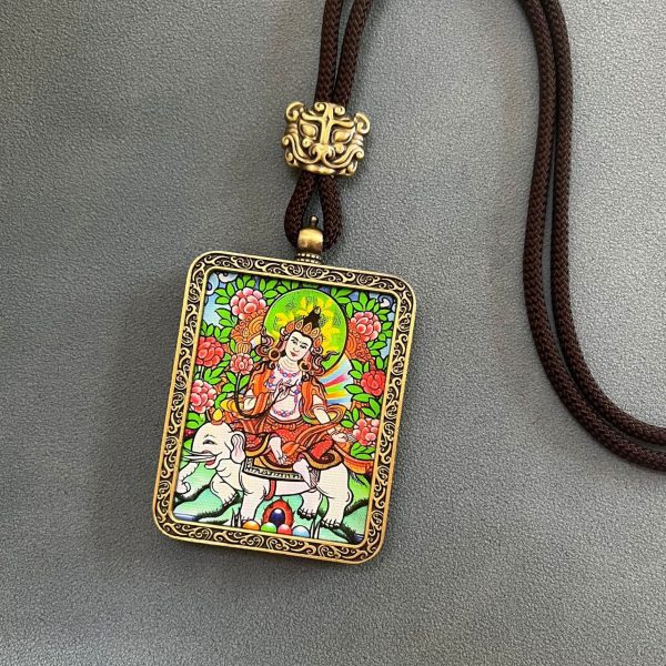 Tibetan Thangka Buddha Necklace