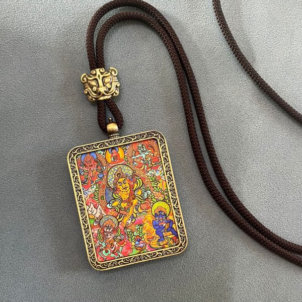 Tibetan Thangka Buddha Necklace