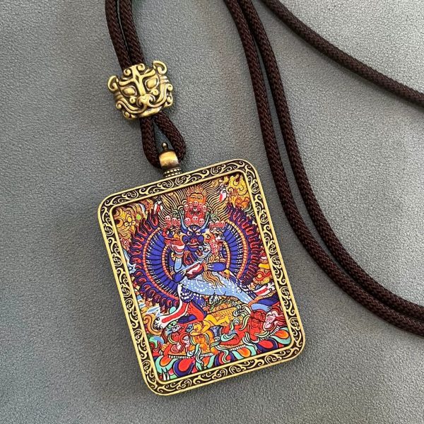 Tibetan Thangka Buddha Necklace