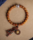 Tibetan Yak Bone Prayer Bead Thangka Bracelet