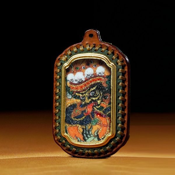 Mysterious gifts Tibetan Handmade Gemstone Thangka Buddha Pendant Necklace