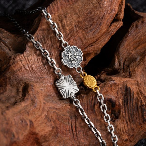 Zakiram Gemstone Sterling Silver Tibetan Necklace