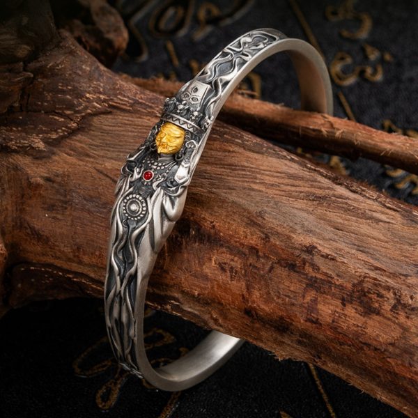 Zakiram Tibetan Buddhist Sterling Silver Bracelet