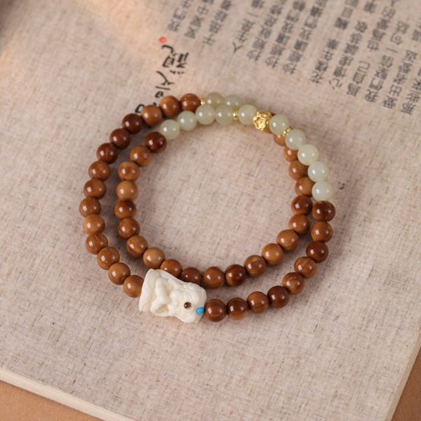 Zen Harmony Hetian Jade & Bodhi Mala Bracelet