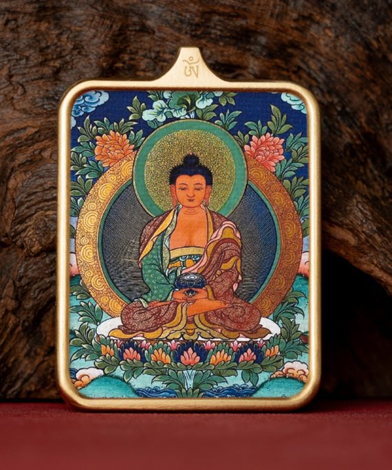 Tibetan Hand-Painted Thangka Pendant Necklace