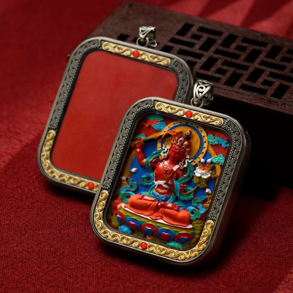 Mysterious gifts Hand-Painted Thangka Buddha Pendant (Ga Wu Box)