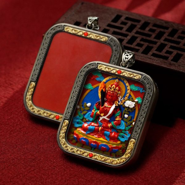 Mysterious gifts Hand-Painted Thangka Buddha Pendant (Ga Wu Box)