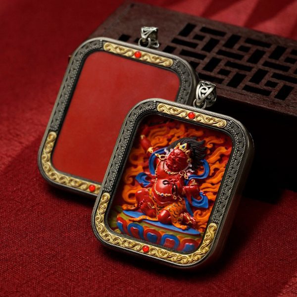 Mysterious gifts Hand-Painted Thangka Buddha Pendant (Ga Wu Box)