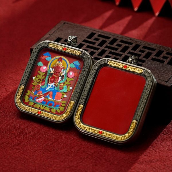 Mysterious gifts Hand-Painted Thangka Buddha Pendant (Ga Wu Box)