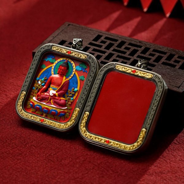 Mysterious gifts Hand-Painted Thangka Buddha Pendant (Ga Wu Box)
