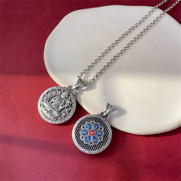 Six-Syllable Mantra Guardian Buddha Amulet Necklace